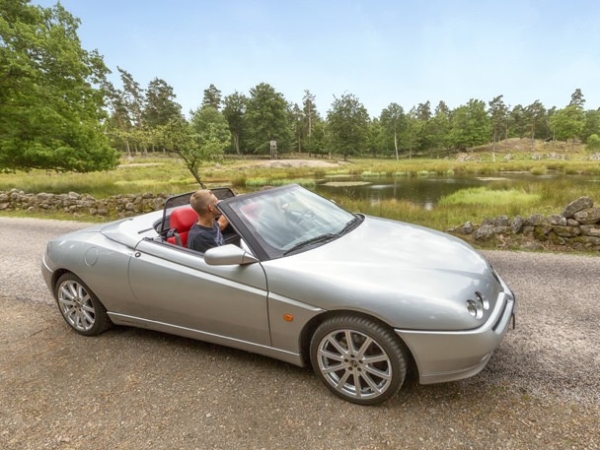 Car driving the safari tour at Eriksberg Wildlife Park